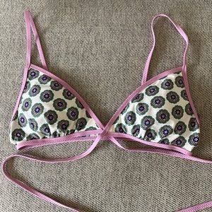 J. Crew Tie Wrap Swim Bikini Top Size Small